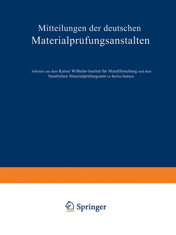 Produktbild: Mitteilungen der deutschen Materialpr&uuml;fungsanstalten