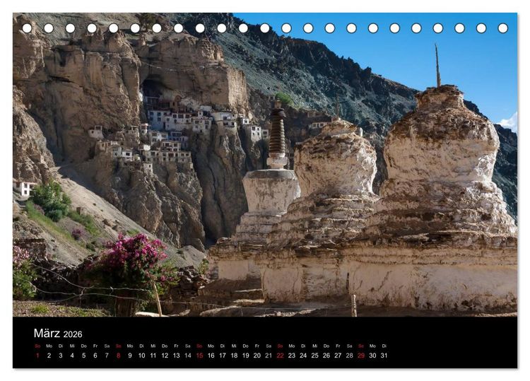 Produktbild: Buddhismus im Himalaya (Tischkalender 2026 DIN A5 quer), CALVENDO Monatskalender