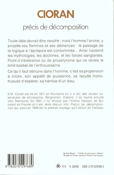 Produktbild: Pr&eacute;cis de d&eacute;composition