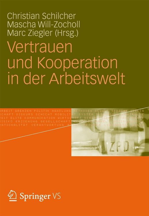 Produktbild: Vertrauen und Kooperation in der Arbeitswelt