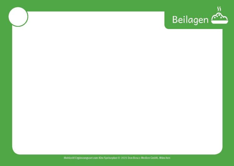 Produktbild: Mahlzeit! Erg&auml;nzungsset zum Kita- Speiseplan