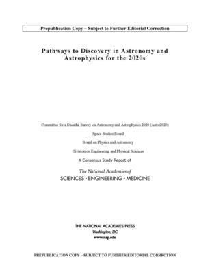 Produktbild: Pathways to Discovery in Astronomy and Astrophysics for the 2020s