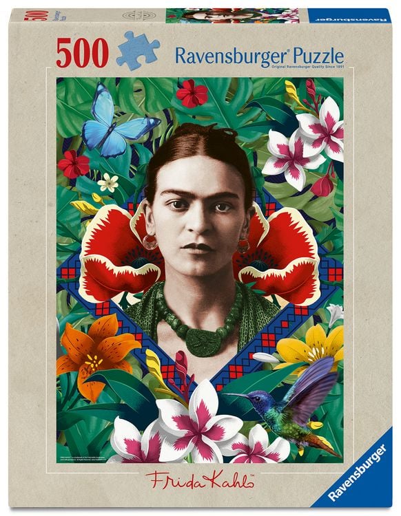 Produktbild: Erwachsenenpuzzle 500 Teile - Frida Kahlo, bl&uuml;hende Fantasie