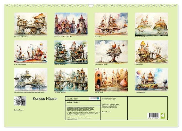 Produktbild: Kuriose H&auml;user (Wandkalender 2026 DIN A2 quer), CALVENDO Monatskalender