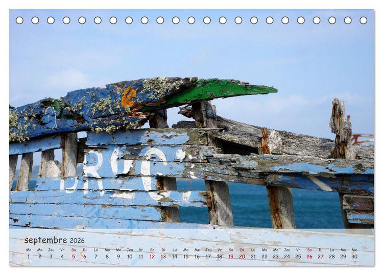 Produktbild: Bretagne Ambiance d'un cimeti&egrave;re &agrave; bateaux (Calendrier de bureau 2026 DIN A5 vertical), CALVENDO calendrier mensuel