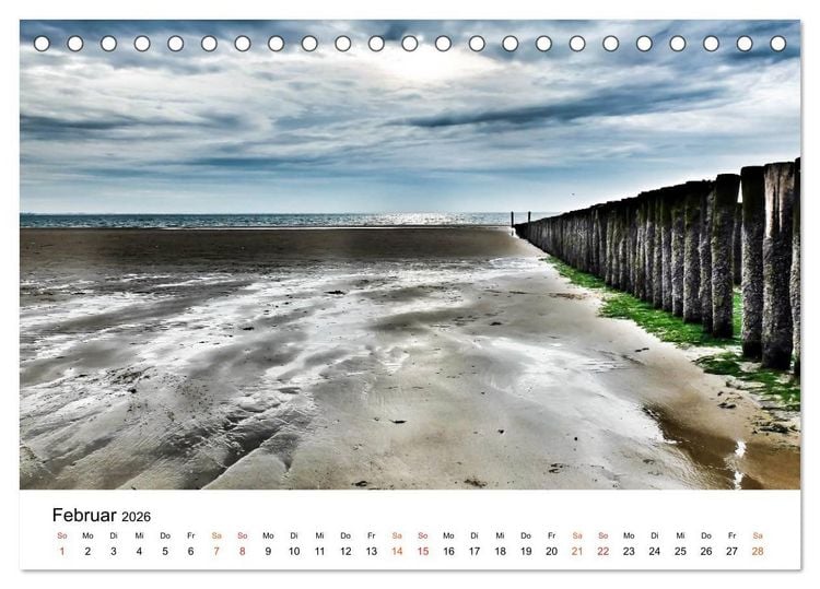 Produktbild: Wieder an der Nordsee (Tischkalender 2026 DIN A5 quer), CALVENDO Monatskalender