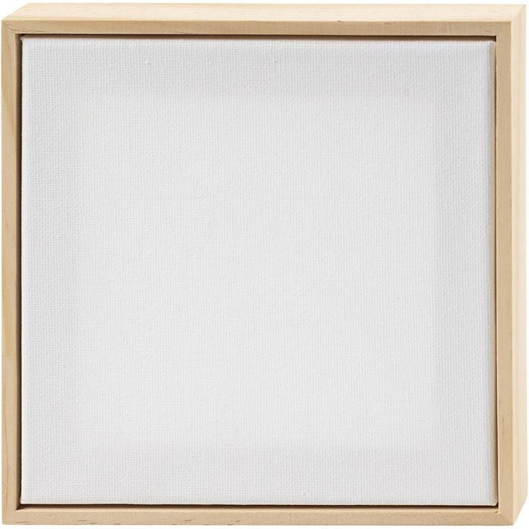 Produktbild: Creativ Company Gespannte Leinwand mit Rahmen, Gr&ouml;&szlig;e 15,8x15,8 cm, 280 g, Wei&szlig;, 10 Stk
