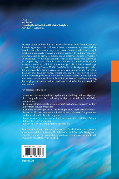 Produktbild: Evaluating Mental Health Disability in the Workplace