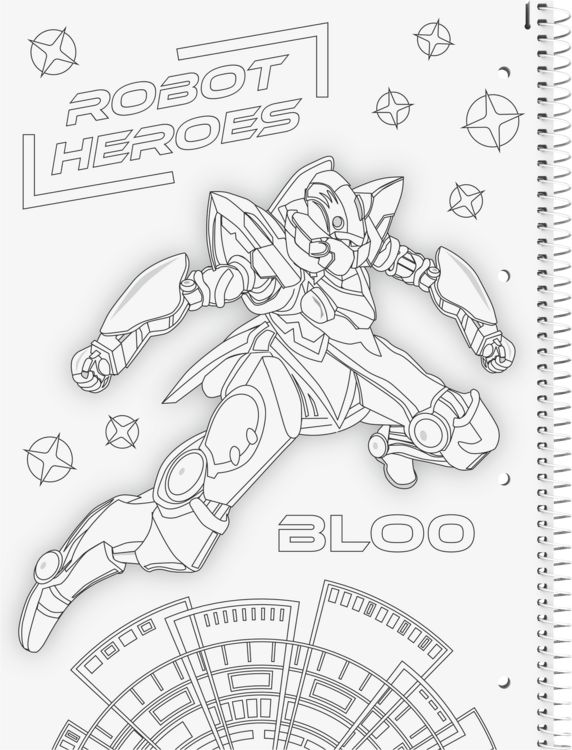 Produktbild: Collegeblock A4 Lin.28 90g Robot Hero