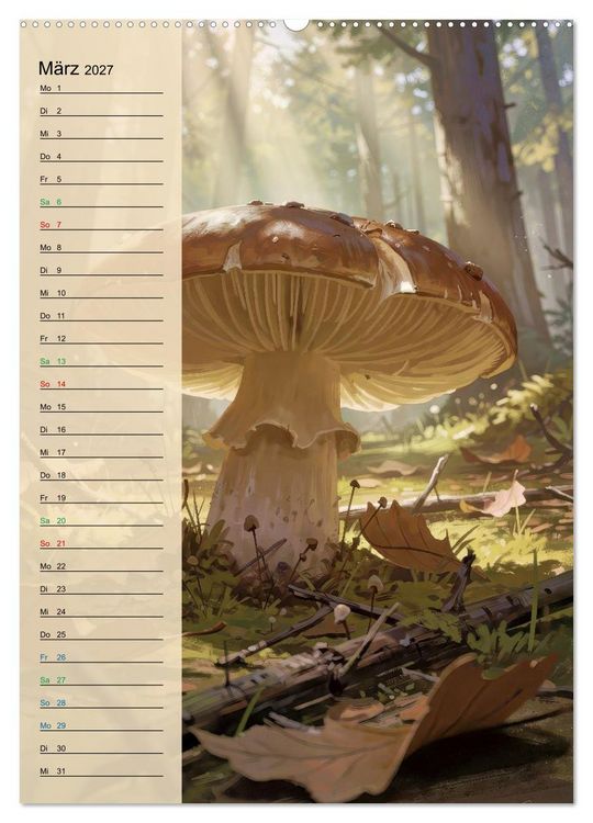 Produktbild: Pilze wie im M&auml;rchen (Wandkalender 2027 DIN A2 hoch), CALVENDO Monatskalender