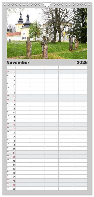 Produktbild: Familienplaner 2026 - Sch&ouml;nes Tschechien - Eine Rundreise mit 5 Spalten (Wandkalender, 21 x 45 cm) CALVENDO