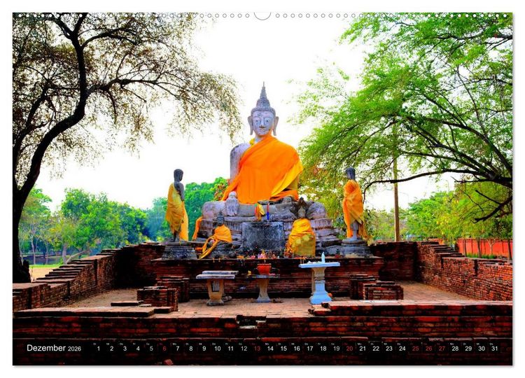 Produktbild: Ayutthaya - Thailands alte Hauptstadt (Wandkalender 2026 DIN A2 quer), CALVENDO Monatskalender
