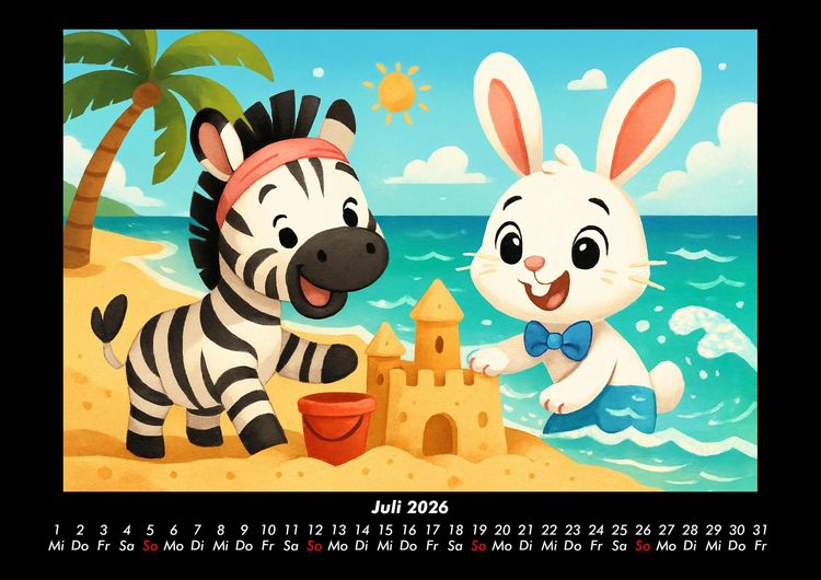 Produktbild: Zara & Bouncy in Italien 2026 Fotokalender DIN A3