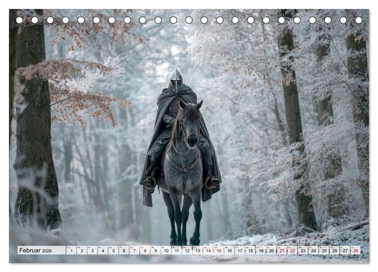 Produktbild: Ritter - Legenden aus Stahl und Ehre (Tischkalender 2026 DIN A5 quer), CALVENDO Monatskalender