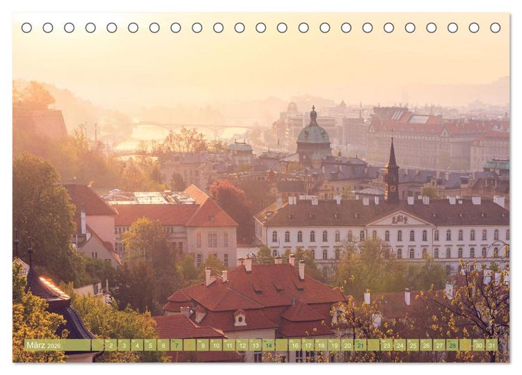 Produktbild: Aussichten auf Prag (Tischkalender 2026 DIN A5 quer), CALVENDO Monatskalender