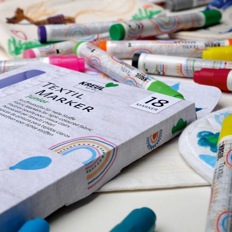 Produktbild: KREUL Textil Marker medium Junior 18er Set