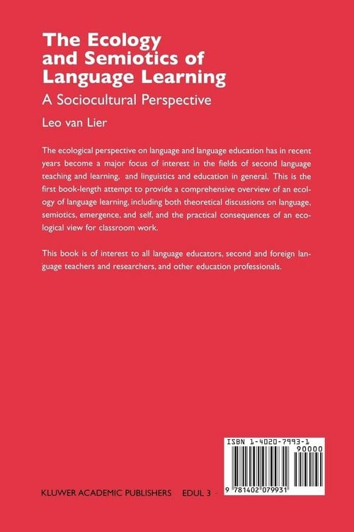 Produktbild: The Ecology and Semiotics of Language Learning