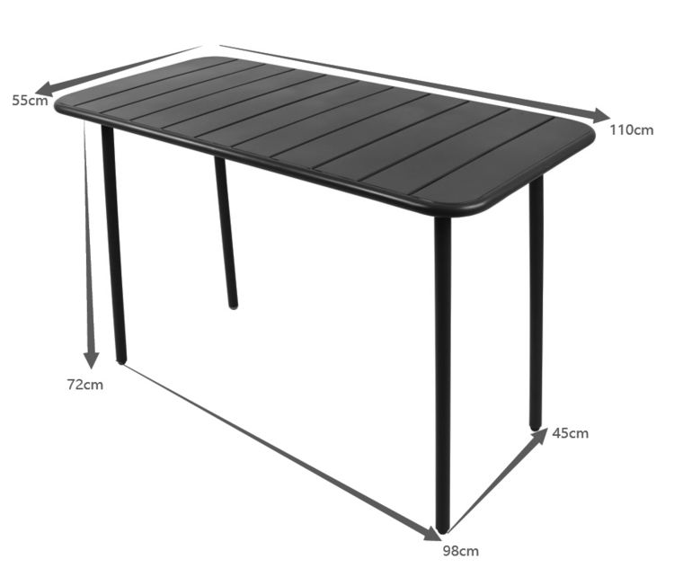 Produktbild: 5 tlg. Bistroset Balkonset Gartenset Sumila 110x55