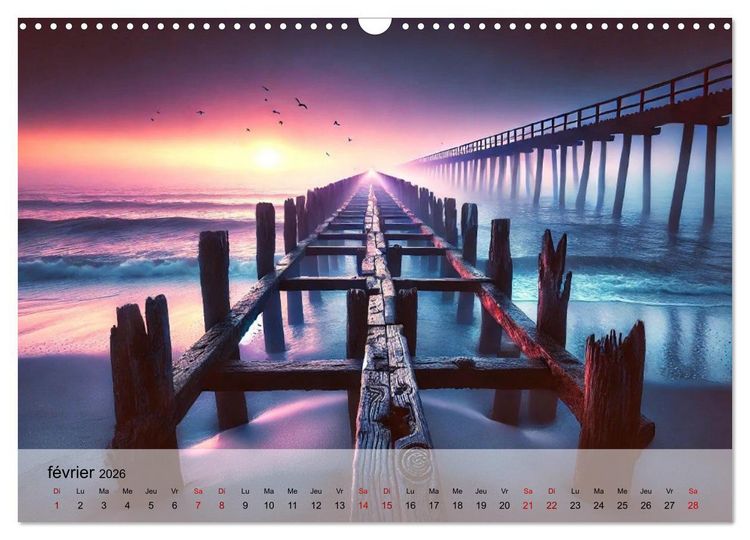 Produktbild: Chemins vers la mer (Calendrier mural 2026 DIN A3 vertical), CALVENDO calendrier mensuel
