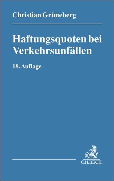 Produktbild: Haftungsquoten bei Verkehrsunf&auml;llen