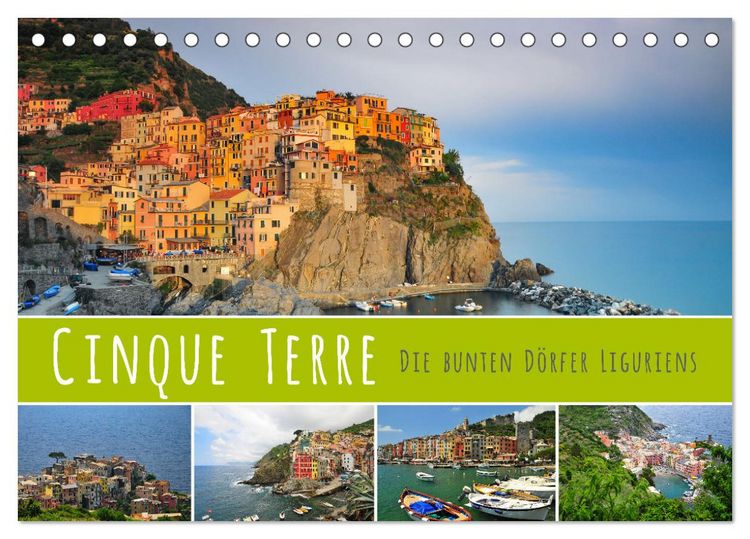 Produktbild: Cinque Terre - die bunten D&ouml;rfer Liguriens (Tischkalender 2026 DIN A5 quer), CALVENDO Monatskalender