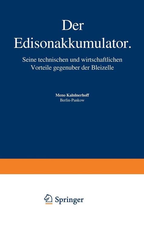 Produktbild: Der Edisonakkumulator