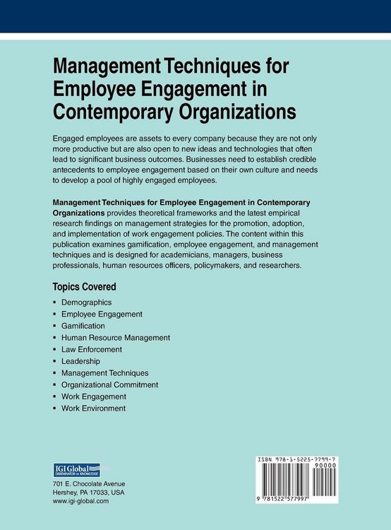 Produktbild: Management Techniques for Employee Engagement in Contemporary Organizations