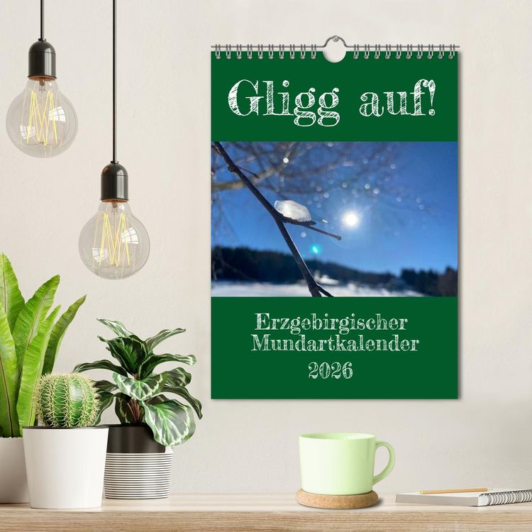 Produktbild: Erzgebirgischer Mundartkalender (Wandkalender 2026 DIN A4 hoch), CALVENDO Monatskalender
