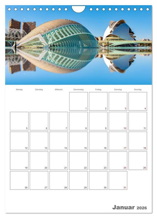 Produktbild: Valencia - Reiseplaner (Wandkalender 2026 DIN A4 hoch), CALVENDO Monatskalender