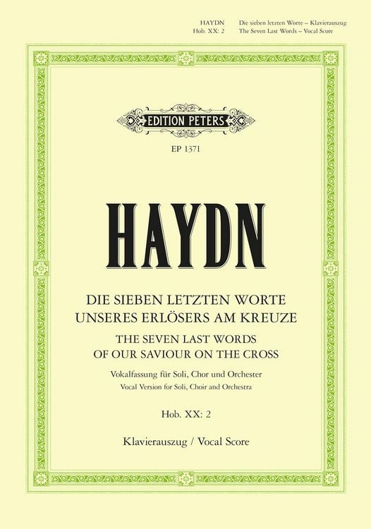 Produktbild: Haydn, J: Seven Last Words of Our Saviour on the Cross Hob.