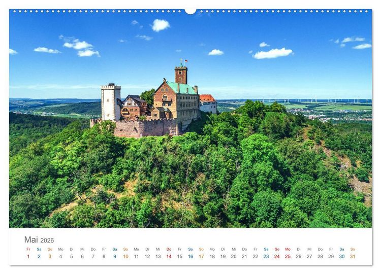 Produktbild: Rennsteig - Weitwanderweg (hochwertiger Premium Wandkalender 2026 DIN A2 quer), Kunstdruck in Hochglanz