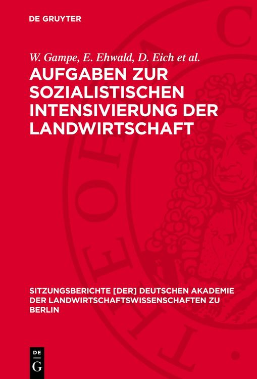 Produktbild: Aufgaben zur sozialistischen Intensivierung der Landwirtschaft