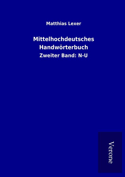 Produktbild: Mittelhochdeutsches Handw&ouml;rterbuch