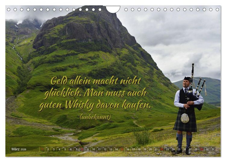 Produktbild: Whisky-Spr&uuml;che (Wandkalender 2026 DIN A4 quer), CALVENDO Monatskalender