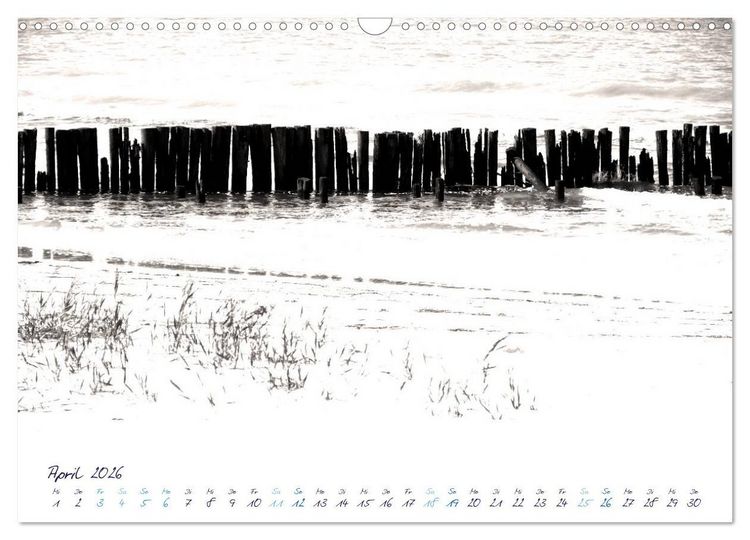 Produktbild: Meeresbilder - Nordsee-Impressionen (Wandkalender 2026 DIN A3 quer), CALVENDO Monatskalender