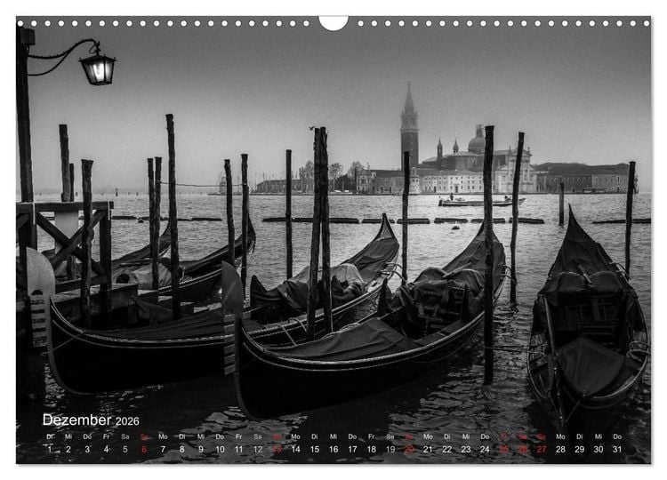 Produktbild: Venedig - Licht und Schatten (Wandkalender 2026 DIN A3 quer), CALVENDO Monatskalender