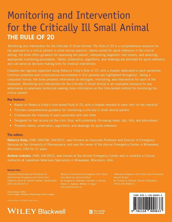 Produktbild: Monitoring and Intervention for the Critically Ill Small Animal