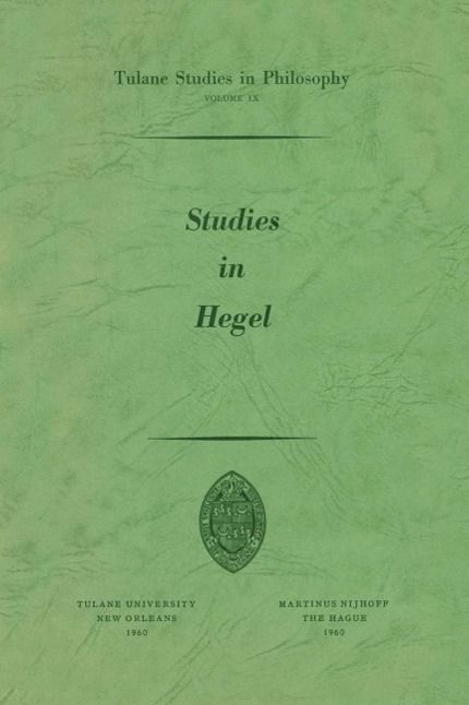 Produktbild: Studies in Hegel