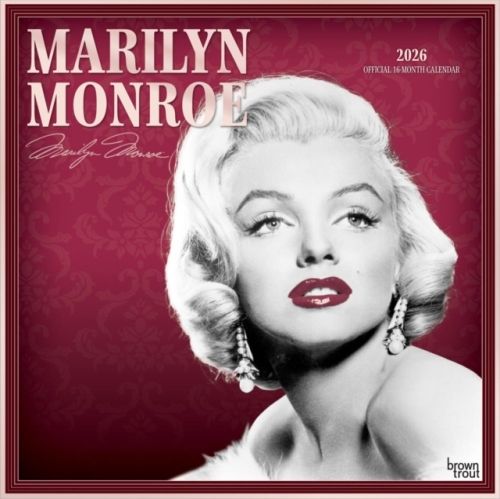 Produktbild: Marilyn Monroe Official 2026 12 X 24 Inch (Hanging) Monthly Square Wall Calendar Foil Stamped Cover Plastic-Free