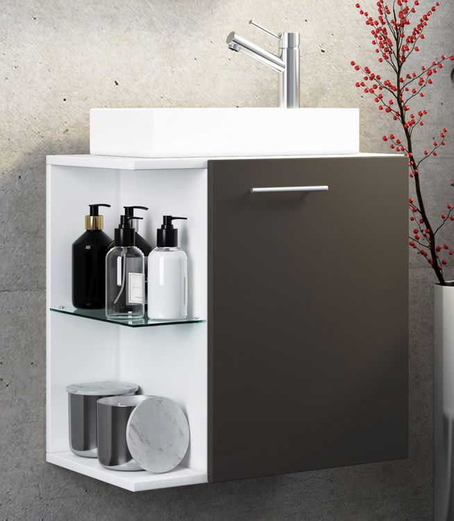 Produktbild: 2-tlg G&auml;ste WC Waschplatz Bad Waschtisch Hausa