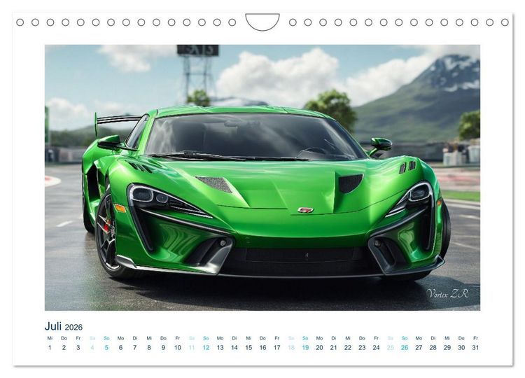 Produktbild: Faszination KI-Sportwagen (Wandkalender 2026 DIN A4 quer), CALVENDO Monatskalender