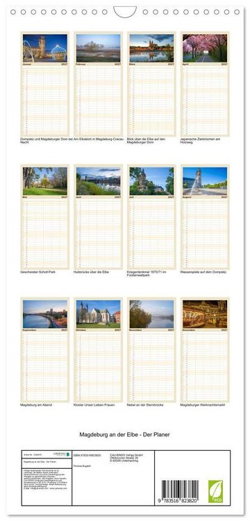Produktbild: Familienplaner 2027 - Magdeburg an der Elbe - Der Planer mit 5 Spalten (Wandkalender, 21 x 45 cm) CALVENDO