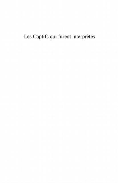 Produktbild: Les captifs qui furent interprEtes - la