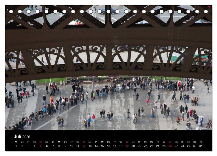 Produktbild: Eiffel Tower &ndash; Tour Eiffel &ndash; Eiffelturm &ndash; Paris 2026 (Tischkalender 2026 DIN A5 quer), CALVENDO Monatskalender