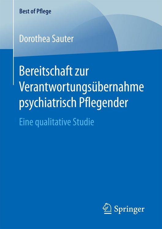 Produktbild: Bereitschaft zur Verantwortungs&uuml;bernahme psychiatrisch Pflegender