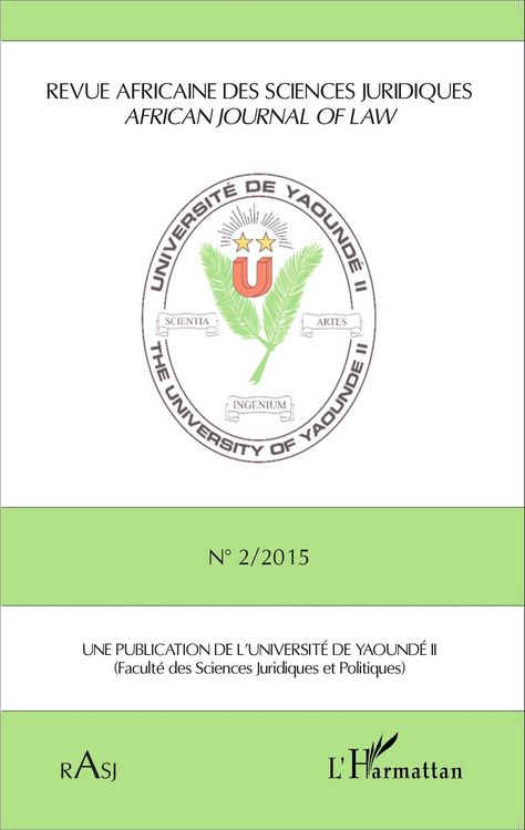 Produktbild: Revue africaine des sciences juridiques n&deg; 2 /2015