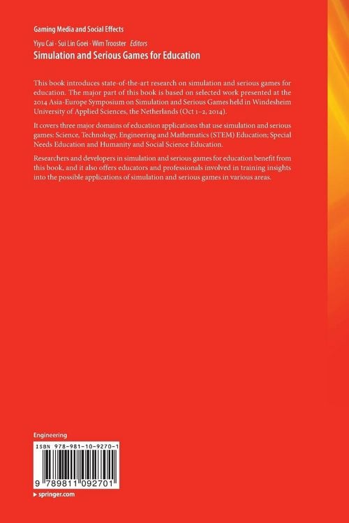 Produktbild: Simulation and Serious Games for Education