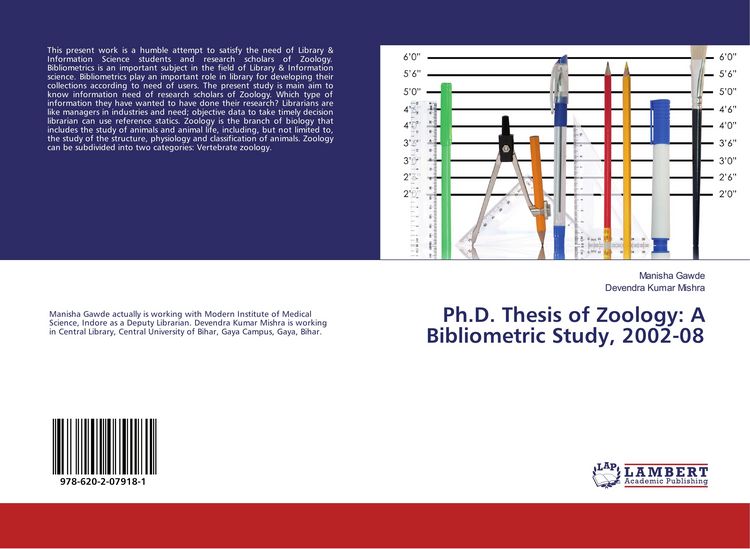 Produktbild: Ph.D. Thesis of Zoology: A Bibliometric Study, 2002-08