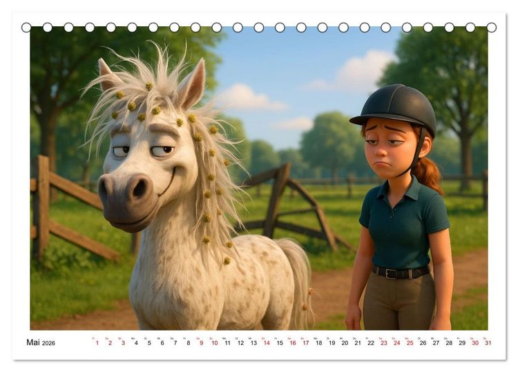Produktbild: M&auml;dchen brauchen ein Hoppi (Tischkalender 2026 DIN A5 quer), CALVENDO Monatskalender