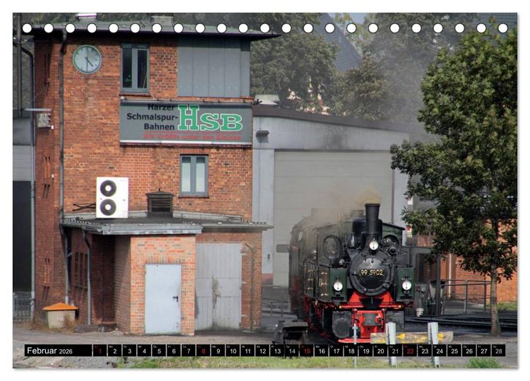Produktbild: Die Brockenbahn - Mit Volldampf durch den Harz (Tischkalender 2026 DIN A5 quer), CALVENDO Monatskalender